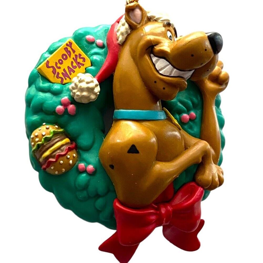 Vintage Scooby Doo Christmas Ornament Wreath Scooby Snacks Hanna Barbera 1998 - Picture 8 of 8